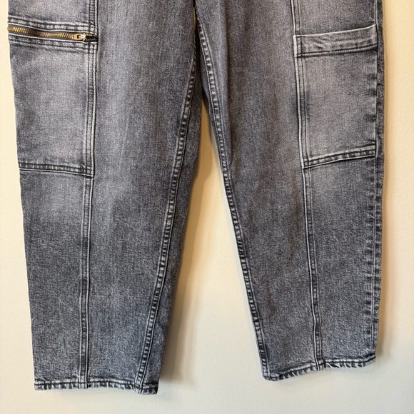 MOTHER SUPERIOR The Private Zip Pocket High Rise Cropped Wide Leg Jeans Size 28 - Picture 7 of 11